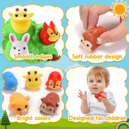 SnapGlowz Gifts for 1-5 Year Old Boys, Toddler Toys Farm Animal Learning Toy for Toddlers 1-6 Forest Animal Playset Montessori Toys for 2-6 Girls Sensory Easter Birthday Gifts for Boys