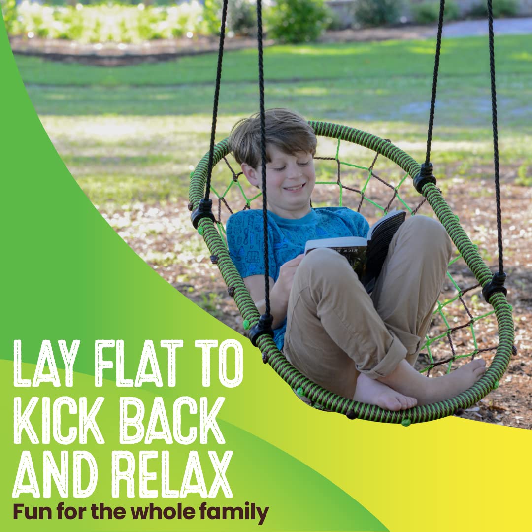 Swurfer Tree Swing – Swing Chair, Outdoor Swings for Kids, Tree Swings for Kids and Adults Outdoor, Weather Resistant, Heavy Duty Metal Frame Multi-Position, Ages 4 and Up, Holds up to 200lbs