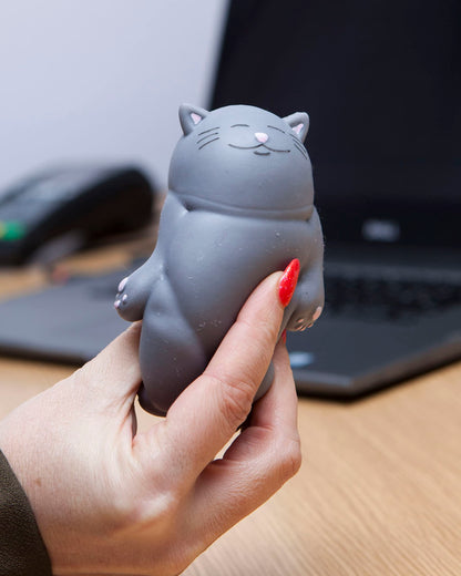 Boxer Gifts Kalma Kitty Stress Relief Toy | Unique Stress Balls for Adults & Teens - Squishy Fidget Toys for Anxiety - Cool Desk Accessories for Cat Lovers
