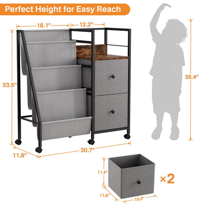 Modanais Book Shelf for Kids Rooms, Toddler Bookshelf Baby Bookcase with Kids Storage for Nursery, Bedroom, Playroom, Easy Assembly (Black)