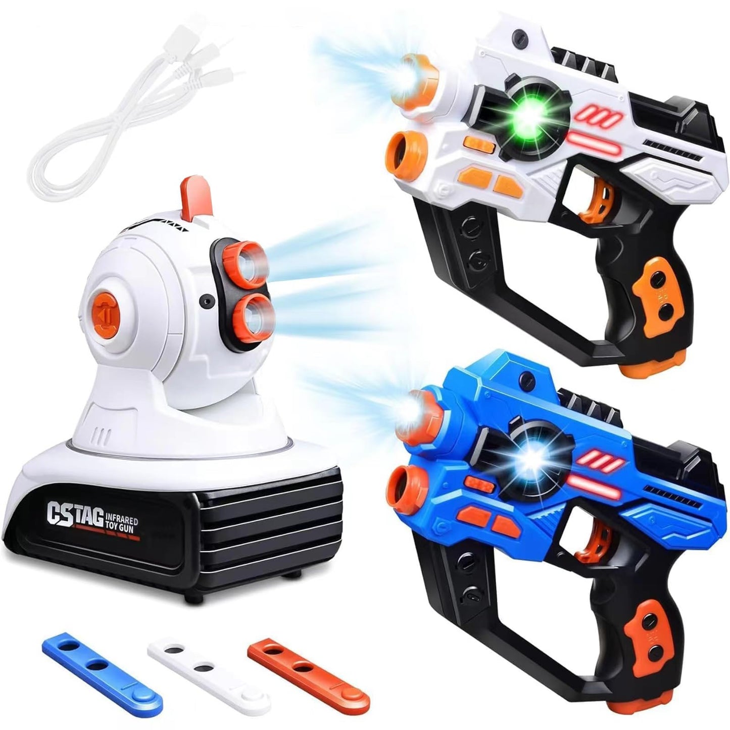 Toy Gun of Projector with USB Cable, Shooting Games Toy Set for Kids, Teens, Adults, Shooting Battle Games with 3 Targets, Birthday Gift Toys for 6 7 8 9 10 11 12+Year Old Boys Girls