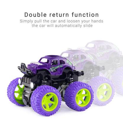ANAOER 4 Pack Monster Trucks Toys for Boys 2 3 4 5 6 Year Old, Friction Powered Pull Back Car Toys for Toddlers Kids Ages 2-3-5-7, Best Birthday Christmas Party Gift for Boys and Toddlers