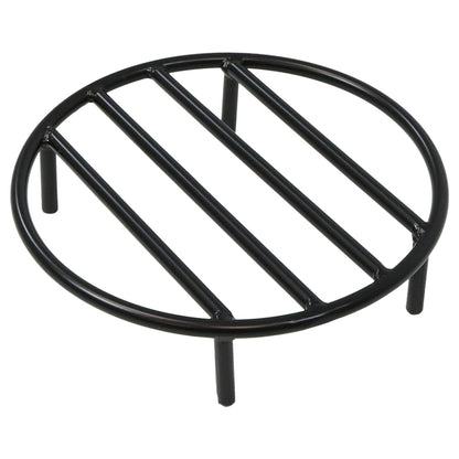 Sunnydaze Round Fire Pit Grate - Elevated Wood Grate for Fire Pit - Heavy-Duty Steel Log Grate for Outside - 12-Inch