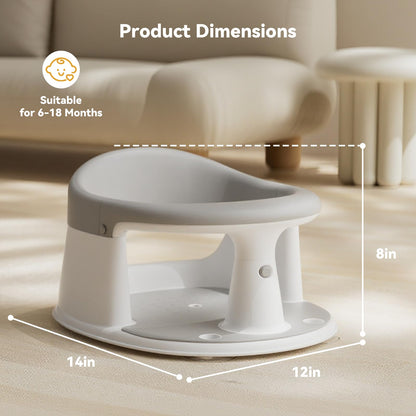 Baby Bath Seat for Babies 6 Months & Up - 360° Protection Bath Seats for Babies Sitting Up | Baby Bath Chair with Temperature Alert & Cushion | Toddler Bath Seat Newborn Infants Baby Bathtub Seat