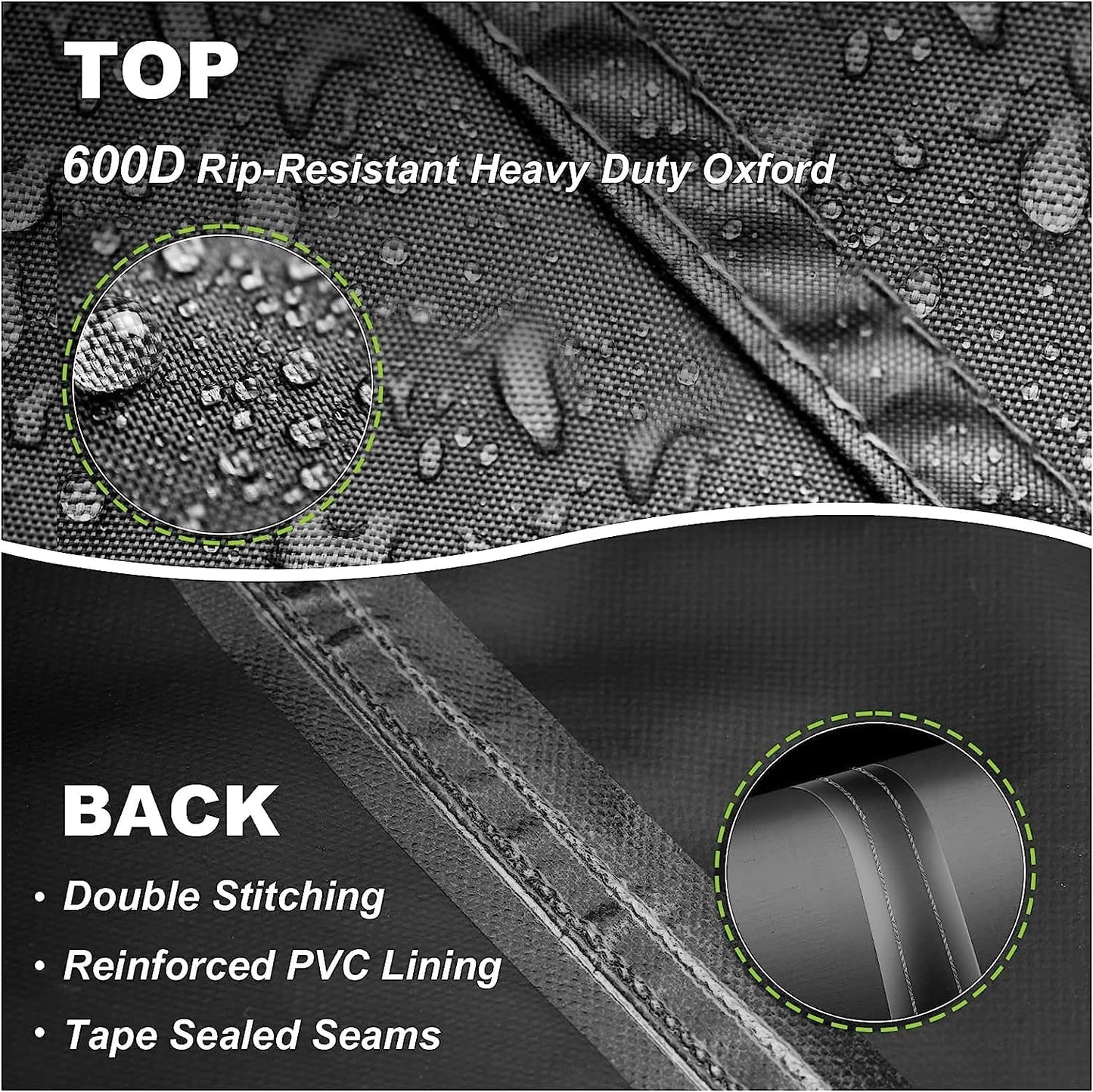 YHINGG Log Splitter Cover Waterproof 900D Oxford Cloth 37.8" x 11.8" x 19.3" Suitable for 5-9 ton Gas or Electric Log splitters Weather-Resistant Wood Splitter Cover (5-9 Ton)