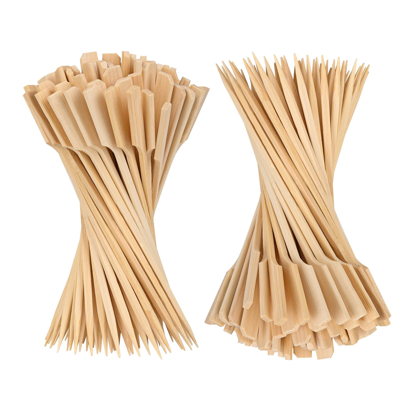 Bamboo Skewers 8 Inch, 200 PCS Cocktail Skewers, Wooden Skewers for Appetizers，BBQ，Fruit Kabobs，Sandwich，Drink.