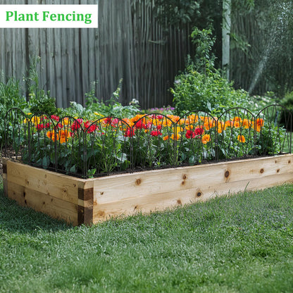 10 Pack Decorative Garden Fence Animal Barrier,11ft(L) x 16in(H) Rustproof Metal Wire No Dig Fence Border for Dogs,Anti Digging Flower Edging for Outdoor,Landscape,Patio & Yard,Arched