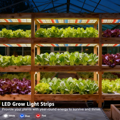 DBFAIRY Grow Strip Lights for Indoor Plants,Waterproof LED Full Spectrum Plant Grow Light Strip Plug-in Grow Tape Light with Timer Dimmable for Greenhouse Seed Starting (3.28FT/ 120 LED)