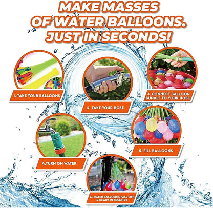 1000PCS Quick Fill Water Balloons Self-Sealing Outdoor Summer Splash Toys for Kids Adults Party Beach Pool Fun