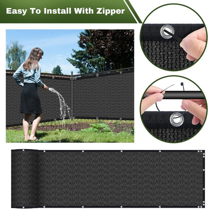 Privacy Screen Fence, TOTU 4ft x 50ft Heavy Duty 170 Shade Net Cover, for Wall Garden Yard Outdoor Home Decoration, Black