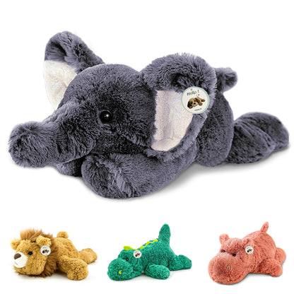 YOUBLEK 16" | 2 Pounds Gray Elephant Weighted Stuffed Animals,Sensory Comfort Plush Throw Pillow Toy,Kawaii Plushies Hugging Toy Gifts for Kids & Adults (Elephant, 16 inch 2 Pounds)