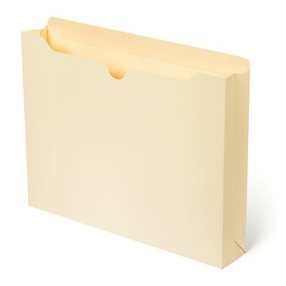 Blue Summit Supplies 2 Inch Manila File Jacket, 50 Folders, Reinforced Straight Cut Tab, Heavy Duty 2 Inch Expansion Pocket, Letter Size, 50 Pack