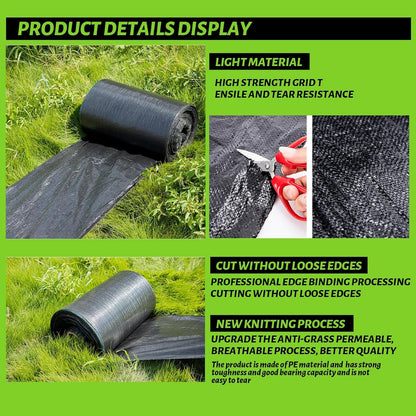 CFTEL 3x50FT Weed Barrier Landscape Fabric Heavy Duty, 3.2oz Durable Geotextile Fabric, Block Gardening Ground Cover Weed Mat, Weed Control Garden Cloth for Landscaping, French Drains, Yard Driveway