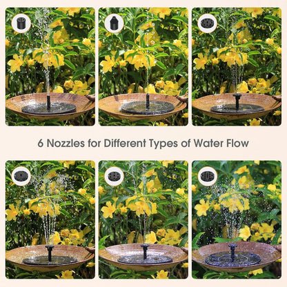 AISITIN Bird Bath Outdoor, Polyresin Lightweight Birdbath for Garden with 2.5W Solar Fountain, Used in Outside, Patio, Pond, Solar Fountain for Bird Bath