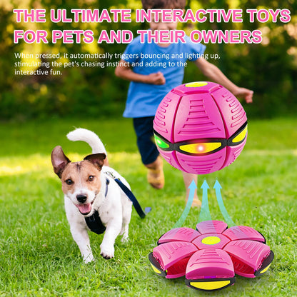 BHPWZB Magic Ball Pop Up Balls Light-Up – Magic Bouncing Pop Up Toy with Bright Motion Lights Dual-Form Magic Meta Ball Bouncy Balls for Indoor Outdoor Fun (Pink)