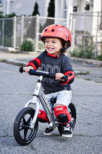 Strider 12” Pro Bike, Silver - No Pedal Balance Bicycle for Kids 1 to 4 Years - Includes Safety Pad, Padded Seat, Mini Grips & Flat-Free Tires - Tool Free