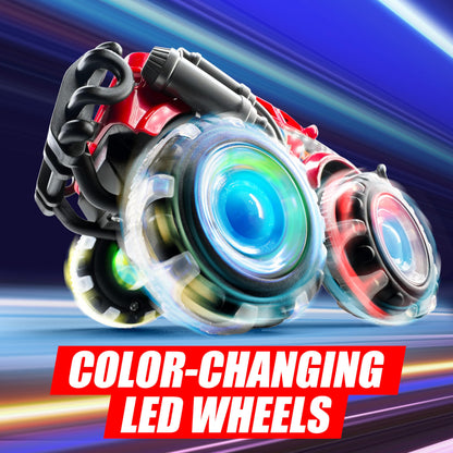 Vroomix JOYIN 3 Pack Monster Truck Toy - Toy Truck with Flashing LED Wheels - Light-Up Friction-Powered Cars for Toddlers - Boys Girls Birthday Gift