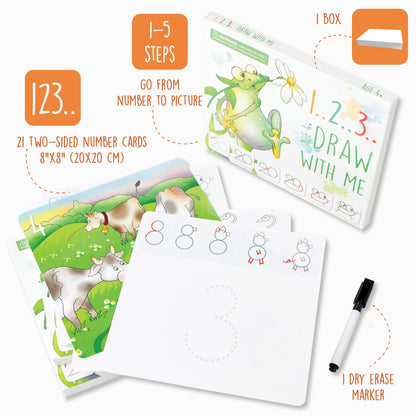 Drawing with Alphabet and Numbers Learning Activity - Perfect for Kids Who Love Toys, Art and Craft, for Girls and Boys Ages 3, 4, 5, 6