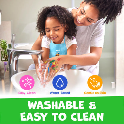 Finger Paint for Toddlers 1-3+, Washable Paint for Kids - Toddler Finger Painting - Non Toxic Baby Safe Toddler Art Supplies for Hand and Feet - Preschool Learning Activities Gifts for Kids Ages 2-4