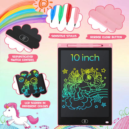 20 Pcs LCD Writing Tablet for Kids 10 Inch Electronic Doodle Board Colorful Screen Doodle Board Erasable Pad Drawing Pad for Kids Toddler 6 Years Old Educational Learning Toy (Black Screen)