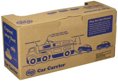 Green Toys Car Carrier, Blue CB - Pretend Play, Motor Skills, Kids Toy Vehicles. No BPA, phthalates, PVC. Dishwasher Safe, Recycled Plastic, Made in USA.