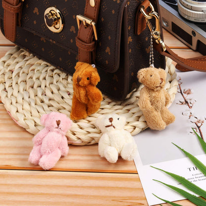 40 Pcs Mini Bear Toy Stuffed Tiny Bear Jointed Bear Soft Bear Keychain Mini Bear Stuffed Animal Small Plush Bears Tiny Bear Doll for Valentine’Day Bag Charm DIY Accessory(Cute Style, 6 cm)