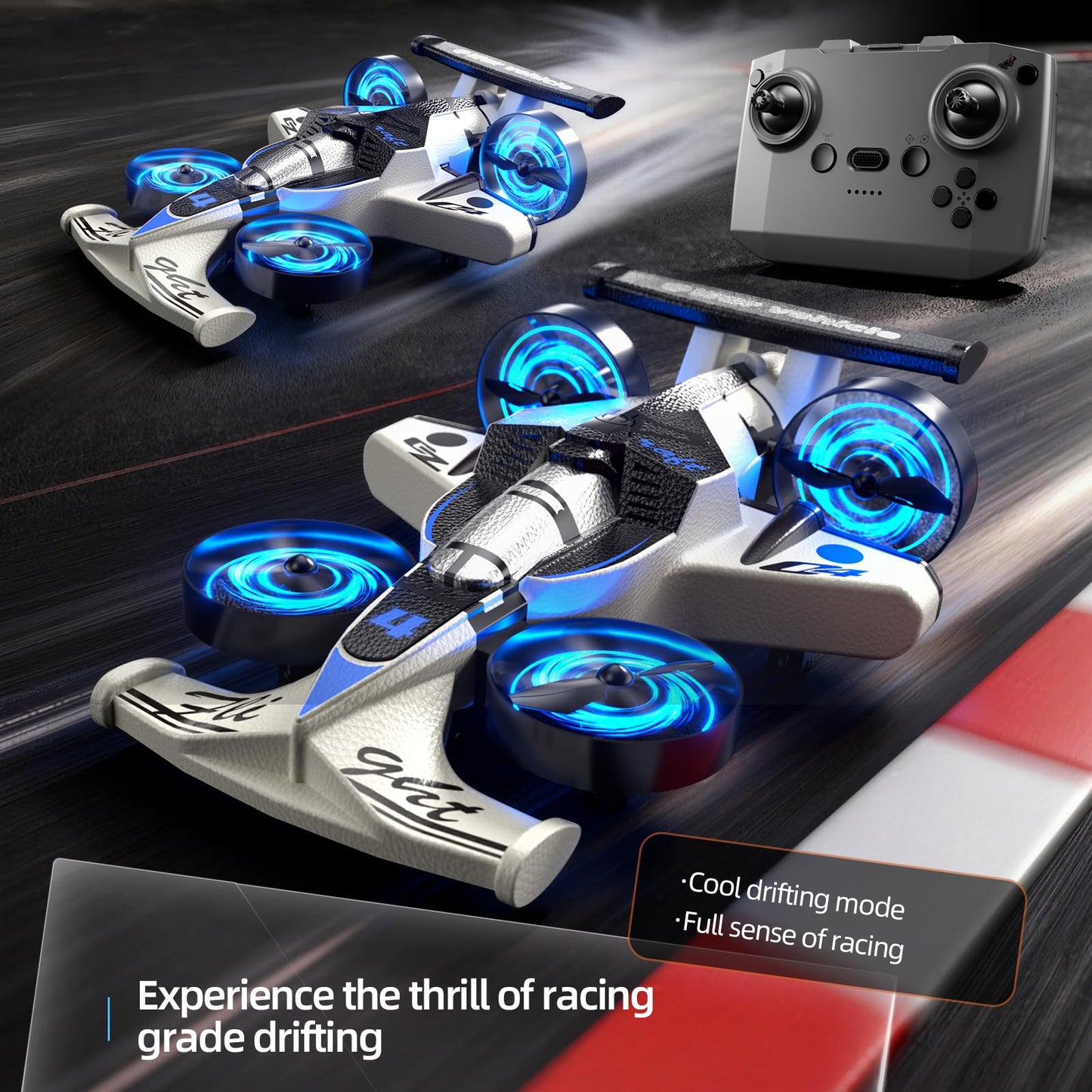 Xelabrion Remote Control Airplane Car Toys for Kids Ages 4-6-8-10-12, 2-in-1 Foam RC Plane Car Jet Mini Drone, Racing Car Stunt Plane Toys for Kids Boys Beginners 4 5 6 7 8 9 Year Indoor Outdoor Play
