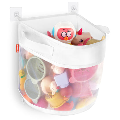 UNEEDE Bath Toy Organizer,4 Gallons Bathtub Toy Storage Organizer,Quick Access Bath Toy Holder For Bathtub,Baby Organizer,Quick Dry Baby For Tub,Mesh Shower Caddy