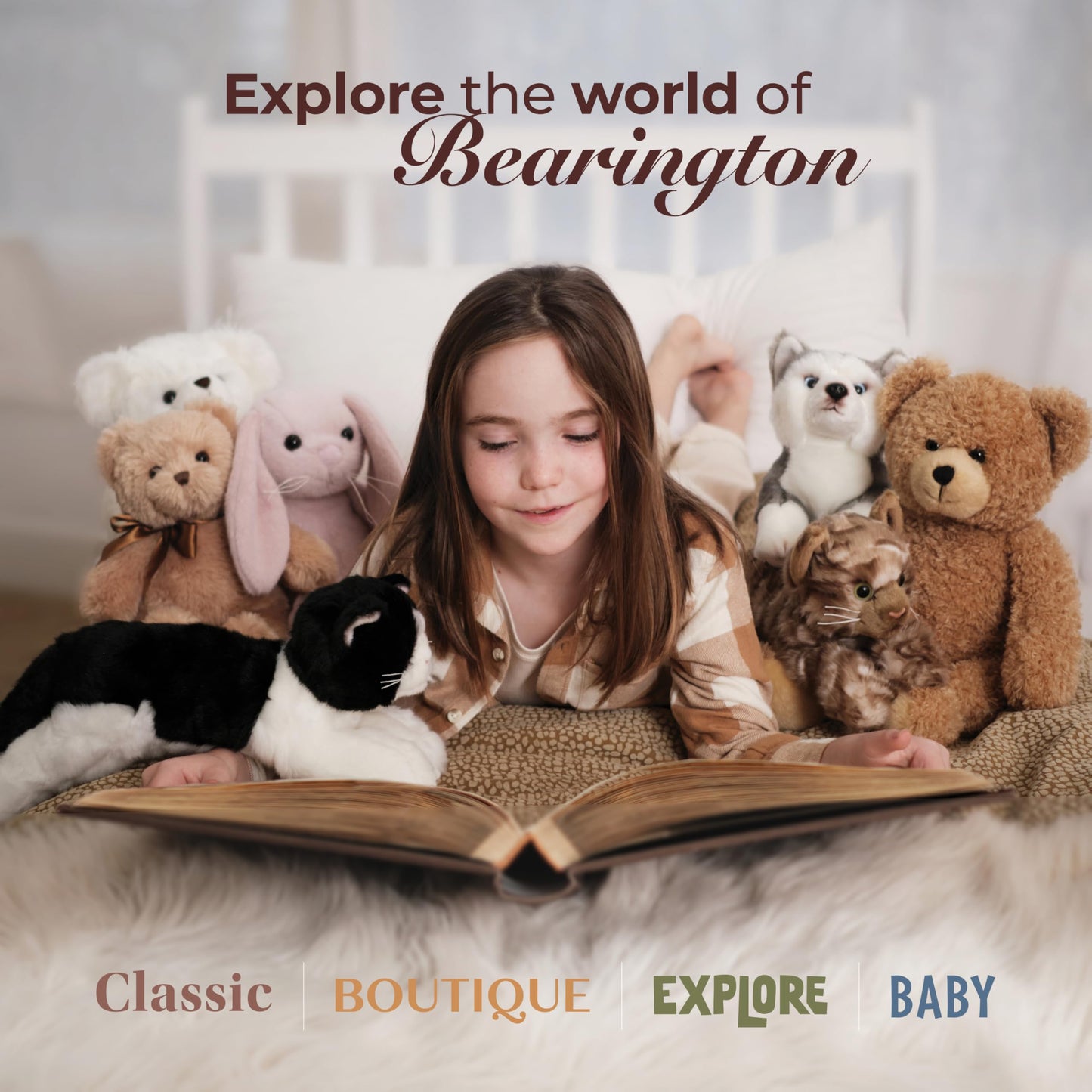 Bearington Lil' Socks Cat Stuffed Animal - 8" Realistic Cat Plush Toy - Soft Gray Striped Plush Cats with Lifelike Details for Kids, Toddlers, and Kitten Lovers - Adorable Gift for Kids