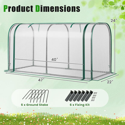 Giantex Raised Garden Bed with Cover, Wood Elevated Planter Box with Legs & Mini Greenhouse, Waterproof Sun-Protective PE Green House Cover, Outdoor Use for Fruit Vegetable Flower Herb (White+Natural)
