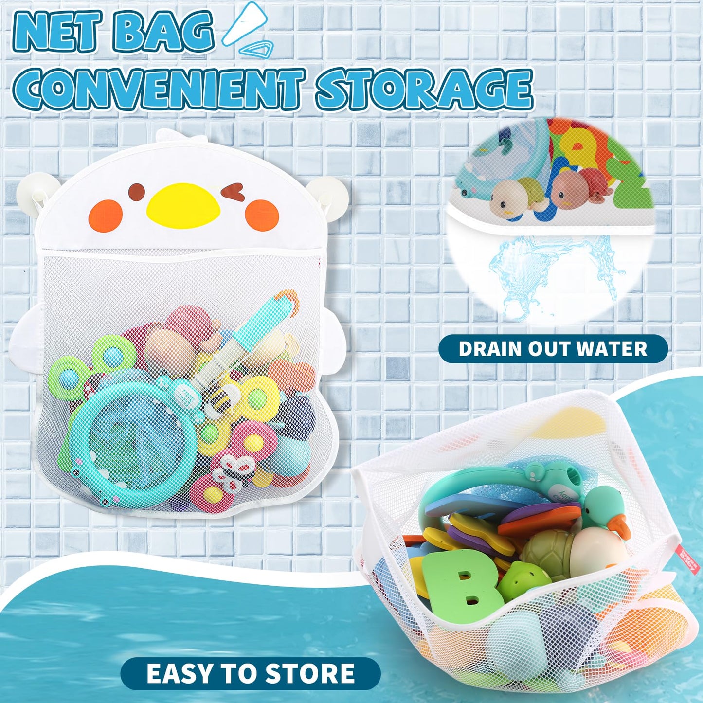 LZZAPJ Baby Bath Toys for Toddlers 1-3, Kid Bathtub Toy with 36 Foam Bath Letter & Number, Fishing Games with Fish Net, Water Pool Toy with Storage Bag, Shower Toy Gift for Boy Girl Infant 1 2 3 4 5 6