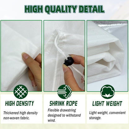 FULEIYA Rectangular Plant Cover Frost Big Size for 4×3×1FT Non Woven Fabric Garden Bed Cover with Zip Drawstring for Winter Cover Protection，Raised Beds Protect Plant Vegetable from Winter Frost
