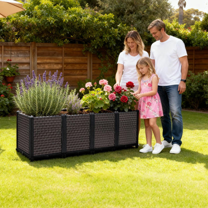 Large Planters for Outdoor Plants - Deepened 20" H, Raised Beds for Gardening Self Watering, Elevated Planter Box with Legs, Rectangular Garden Planters for Outdoor Plants Flowers, 62.9"L x 15.7"W
