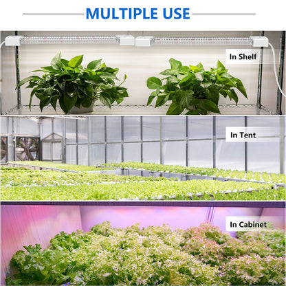 METRYEE LED Grow Lights 16W Full Spectrum Integrated Growing Lamp Lighting Fixtures with High PPFD for Greenhouse Hydroponic Indoor Plant Seedling Veg and Flower