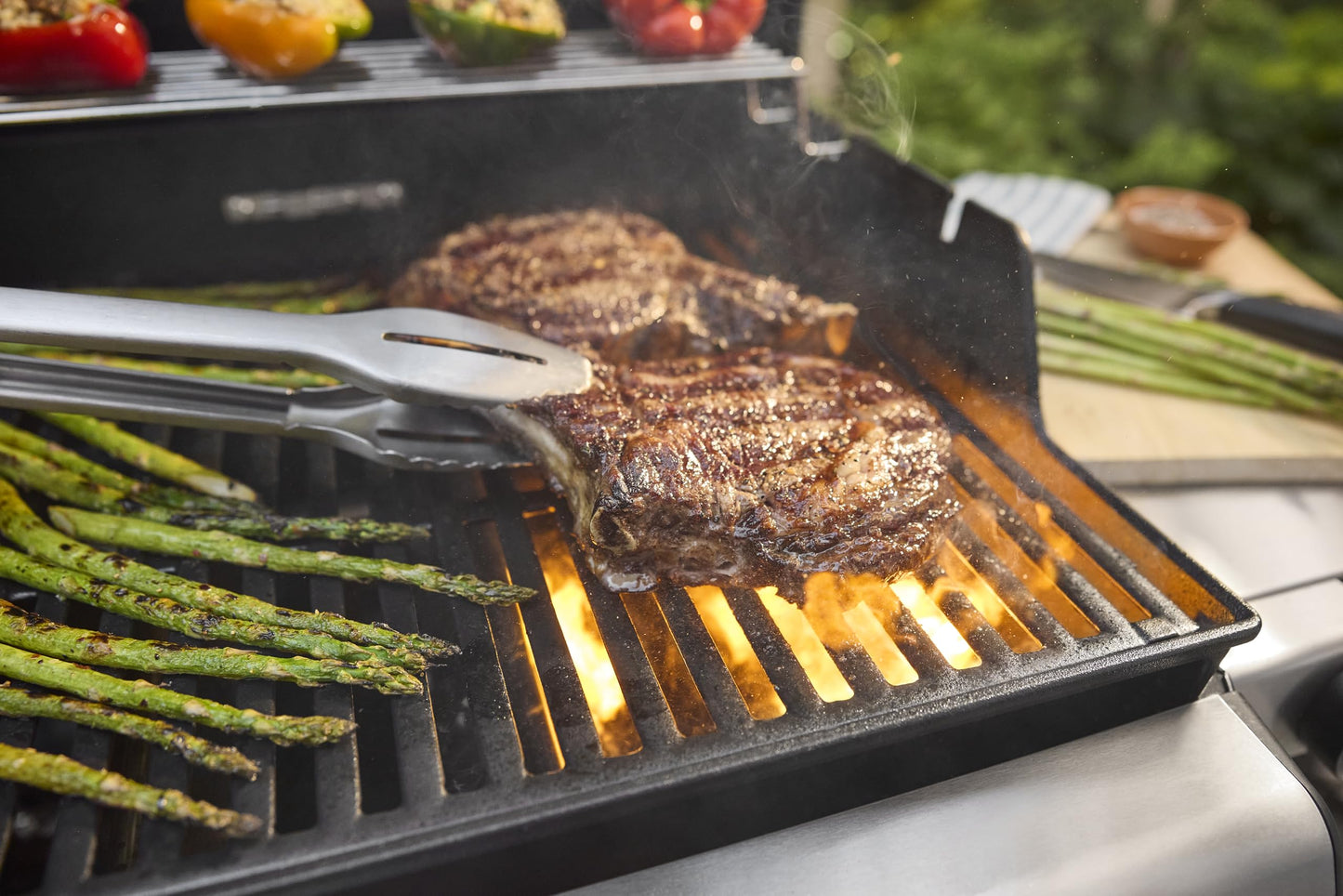 Weber Spirit E-425 Liquid Propane Gas Grill for Outdoor Cooking and BBQ, 4 Burner, Black – Porcelain-Enameled Cast-Iron Grates, 2 Boost Burners &Sear Zone