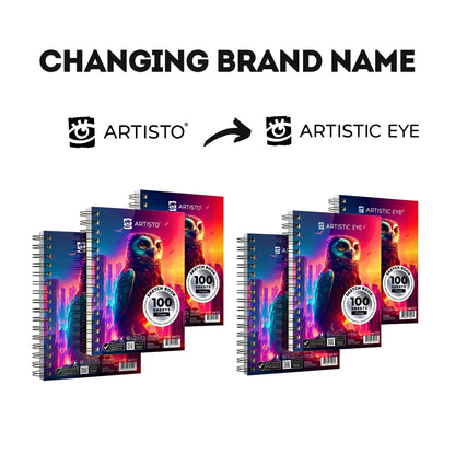 ARTISTIC EYE 5.5X8.5” Premium Sketch Book Set, Pack of 3 (300 Sheets), 68lb (100gsm), Spiral Bound, Acid-Free Drawing Paper, Perfect for Most Dry Media, Ideal for Beginners & Professionals (Set of 3)