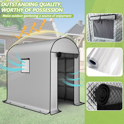 BUKLIYN Greenhouses for Outdoors - 90.5'' × 50.8'' × 89.3'' Walk in Plant Greenhouses,Double-Layer Covering - PVC Film and Cotton Film, Suitable for All Seasons