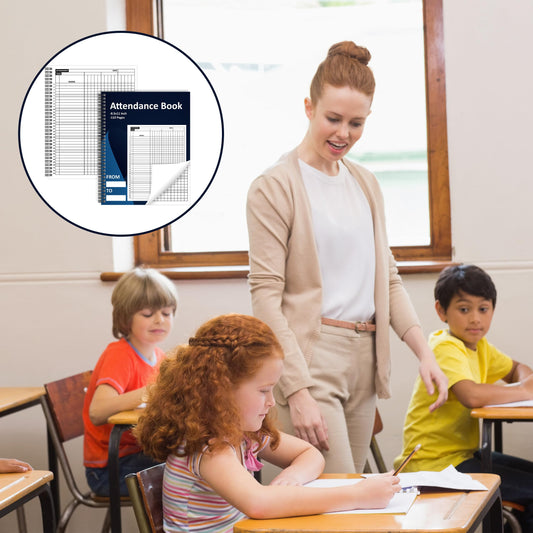 Attendance Book Large Format Spiral Bound 8.5 x 11 Inch attendance Tracker for Teachers Employees Church Coaches Sports and Classroom 110 Pages