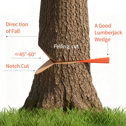 Skyward 6 Pack Spiked Logging Wedges, 5.5" Orange ABS Plastic Tree-Cutting Wedges for Safe Tree Cutting, Wood-Cutting Tools (5.5")