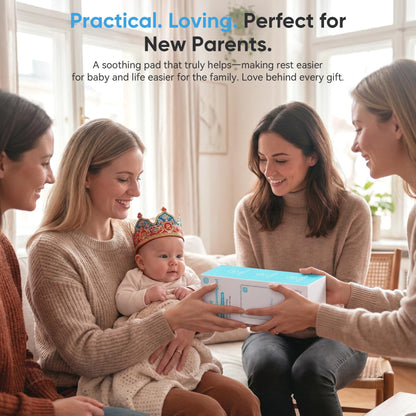 Baby Vibrating Sleep Soother Mat, Vibrating Mattress Pad Sleep Soother, 90 Min Timer, Vibrating Mat for Sleep, Aid to Calm Fussy Newborn for Easier Rest, Infant: 0-12 Months, Lake Blue