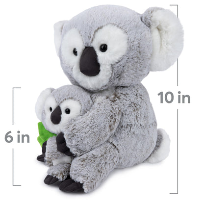 GUND Zozo the Koala Bear with Joey Plush, Stuffed Animal for Ages 1 and Up, Gray/White, 10”