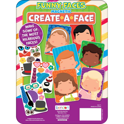 TS Shure by Bendon Create Funny Faces Magnetic Activity Tin with Illustrated Magnet Sheets and Playcard 50261