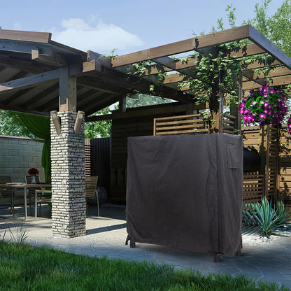 Coverify Heavy Duty Waterproof Log Rack Cover - Outdoor Fire Wood Protection Cover, 4ft - UV Protection, Black