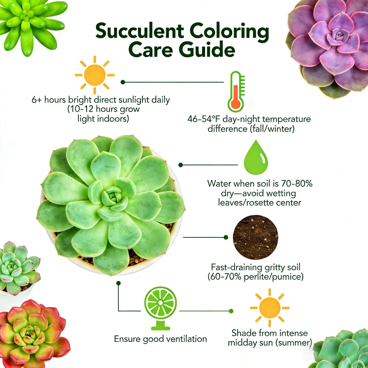Sprout N Green Echeveria Orion, Live Succulent Plant Fully Rooted in 4" Pots with Soil Mix, Real Houseplant for Indoor Outdoor Home Office Wedding Decoration Party Favor, Pet Friendly