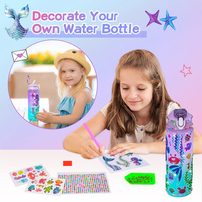 Cherry Tale Mermaid Gifts for Girls Toys Age 6-8, Kindergarten Graduation Gifts for Girls Age 4-6, Birthday Gifts Set with Plush Diary Kit, for Daughter Niece 5 6 7 8 9 10 Year Old
