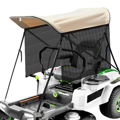 SUONE Zero Turn Lawn Mower Sun Shade Canopy,Equipped with Left and Right Blackout Curtains for Fits John Deere Kubota Bad Boys,Cub Cadet Troy Bilt and Other Brands UV Protection