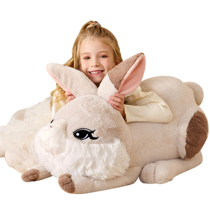 EARTHSOUND Giant Easter Bunny Stuffed Animal Plush Toy,23 inches Large Rabbit Jumbo Big Size Soft Toys,Cute Huge Plushy Fluffy Fat Plushie,Gifts for Kid