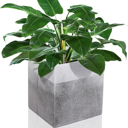 Augshy Nursery Growing Bags, 200Pcs Plant Grow Bag Non-Woven Fabric Seedling Pots Seedling Bag for Planting Seed Starting Pots Pouches for Vegetable Flower Fruit Saplings Tree (9" x 9")