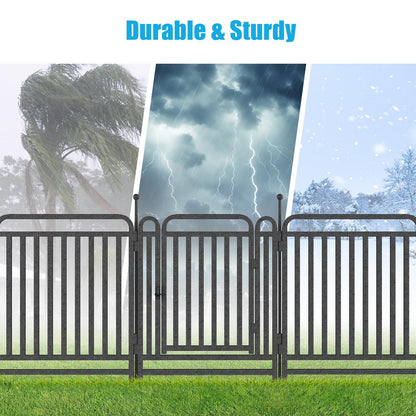 GDKASRNY Thickened Dog Playpen Foldable Metal Yard Fence32/43inch Compact Portable Animal Barrier Fence for Indoor Outdoor (24 Panels, 32 inch)