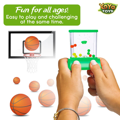 YoYa Toys Aqua Rings Handheld Water Game - Set of 2 - Water Ring Toss and Basketball Hoop Toy - Gift for Ages 3 4 5 6 7 8 9 - Nostalgic 80's 90's Retro Mini Games - Fun Car Road Trip Travel Activities
